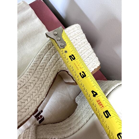 $458 Cult Gaia Sandals Slide Cleia Platform Off White Sz 36.5 Chunky heel Buckle - Picture 5 of 10